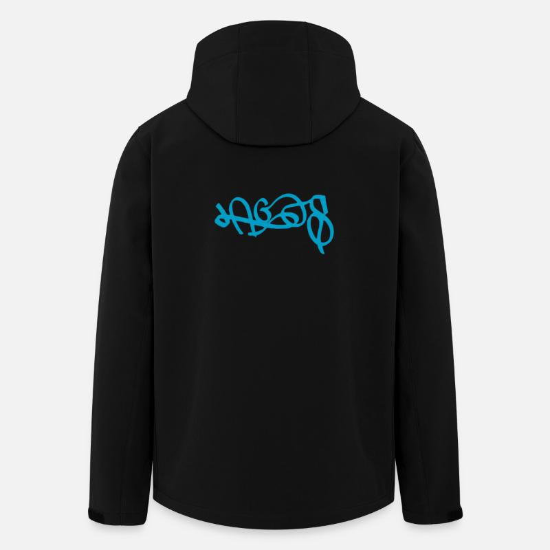 Abstrait Lagos Graffiti Design - Veste softshell homme en polyester recyclé Stanley/Stella - noir
