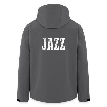 T-shirt de typographie en détresse jazz - Veste softshell homme en polyester recyclé Stanley/Stella - noir - Dos - AI Model Male 185 light (185cm)