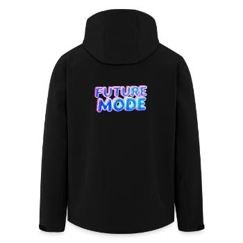 Future Mode Neon Licht - Recycelte Männer Softshell-Jacke von Stanley/Stella - Schwarz - Hinten - AI Model Male 185 light (185cm)
