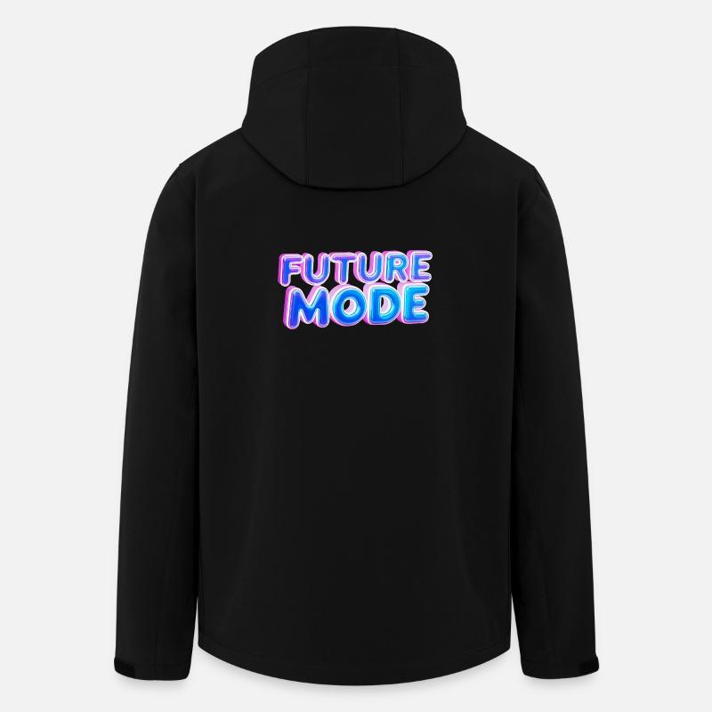 Future Mode Neon Licht - Recycelte Männer Softshell-Jacke von Stanley/Stella - Schwarz