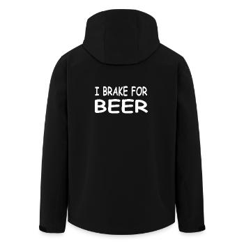 Bier - Recycelte Männer Softshell-Jacke von Stanley/Stella - Schwarz - Hinten - AI Model Male 185 light (185cm)