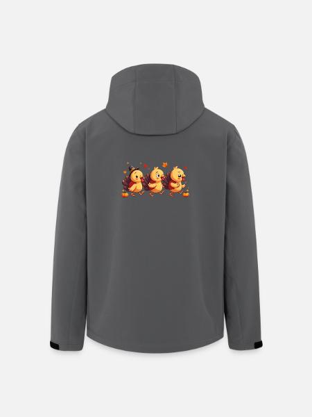 Bébé dinde de Thanksgiving - Veste softshell homme en polyester recyclé Stanley/Stella - noir