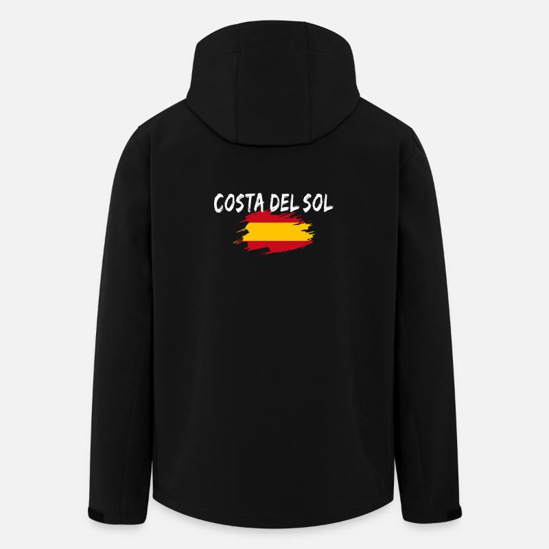 Costa del Sol Spanien - Recycelte Männer Softshell-Jacke von Stanley/Stella - Schwarz