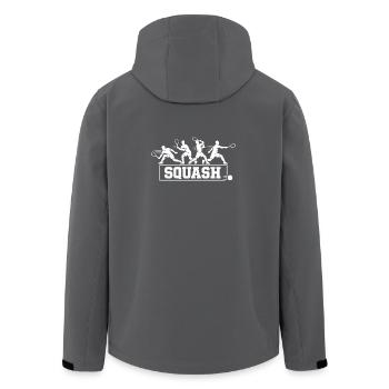 Séquence d’action rétro de joueurs de squash Art de silhouette - Veste softshell homme en polyester recyclé Stanley/Stella - charbon - Dos - AI Model Male 185 light (185cm)