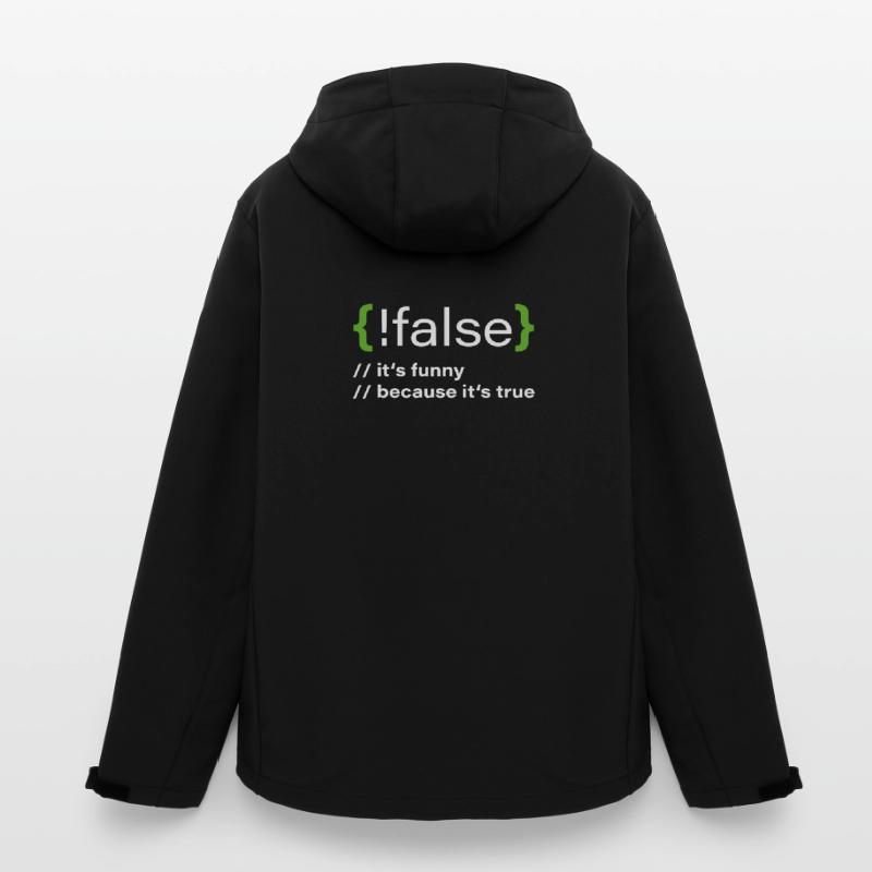 false – Lustiger Programmierer Spruch Recycelte Männer Softshell-Jacke von Stanley/Stella