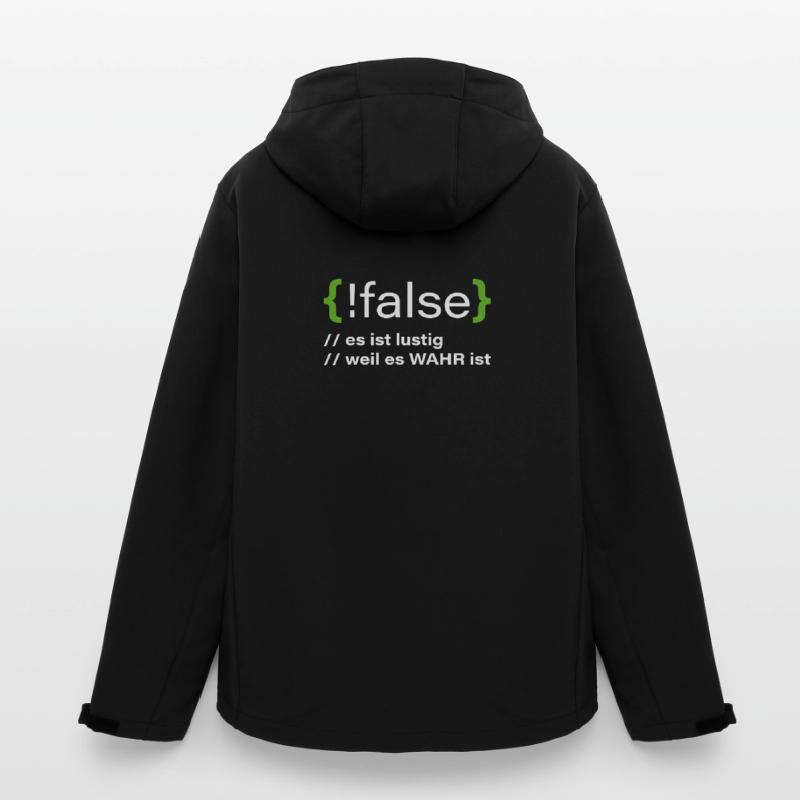 false - Lustiger Programmierer Spruch Recycelte Männer Softshell-Jacke von Stanley/Stella