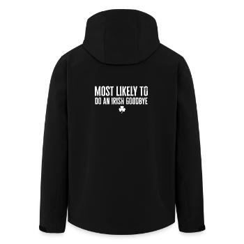 Most Likely to Irish Goodbye - Men’s Recycled Softshell Jacket by Stanley/Stella - black - Back - AI Model Male 185 light (185cm)