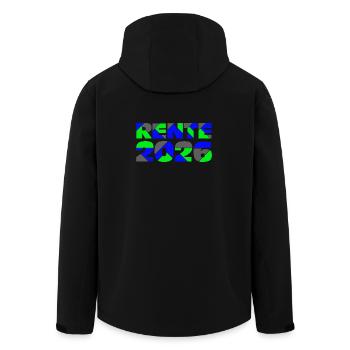 Rente 2026 - Recycelte Männer Softshell-Jacke von Stanley/Stella - Schwarz - Hinten - AI Model Male 185 light (185cm)
