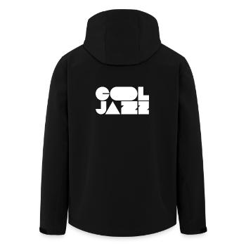Logo jazz audacieux et cool - Veste softshell homme en polyester recyclé Stanley/Stella - noir - Dos - AI Model Male 185 light (185cm)