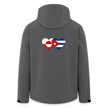 Groenland_Kuba_Flagge_Herz - Veste softshell homme en polyester recyclé Stanley/Stella - noir - Dos - AI Model Male 185 light (185cm)