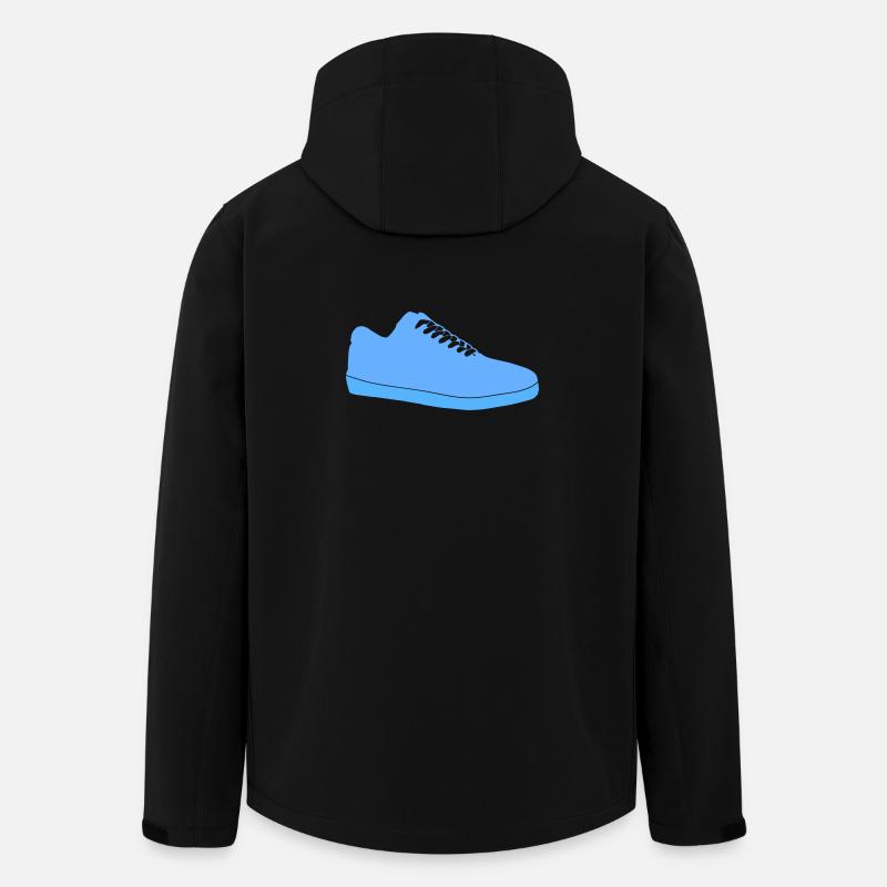 Blue Sneaker Silhouette - Men’s Recycled Softshell Jacket by Stanley/Stella - black