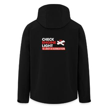 Check Engine Light Suggestion Racing Car - Men’s Recycled Softshell Jacket by Stanley/Stella - black - Back - AI Model Male 185 light (185cm)