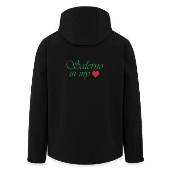 Salerno in meinem Herzen - Recycelte Männer Softshell-Jacke von Stanley/Stella - Schwarz - Hinten - AI Model Male 185 light (185cm)