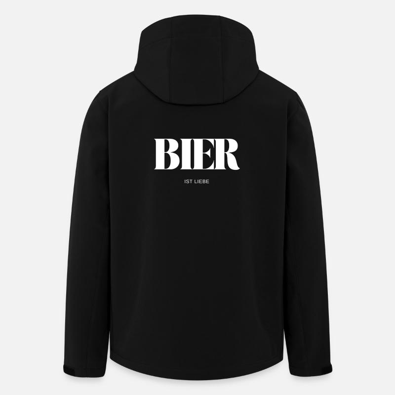 Bier ist Liebe - Recycelte Männer Softshell-Jacke von Stanley/Stella - Schwarz