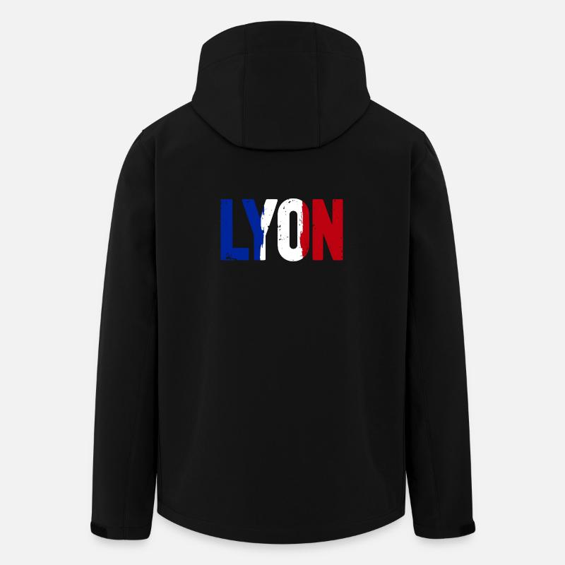 Lyon Frankreich - Recycelte Männer Softshell-Jacke von Stanley/Stella - Schwarz