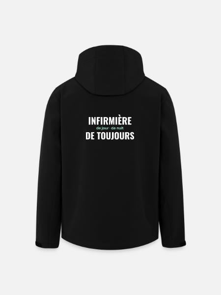 Infirmière de Toujours - Veste softshell homme en polyester recyclé Stanley/Stella - noir