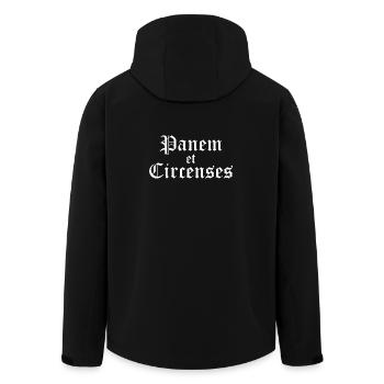 Panem et circenses  - Men’s Recycled Softshell Jacket by Stanley/Stella - black - Back - AI Model Male 185 light (185cm)