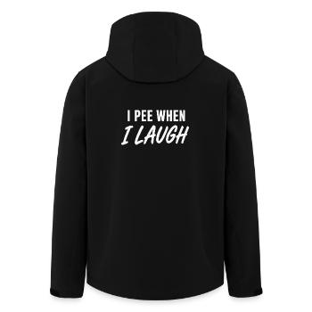I PEE WHEN I LAUGH Shirt - Recycelte Männer Softshell-Jacke von Stanley/Stella - Schwarz - Hinten - AI Model Male 185 light (185cm)