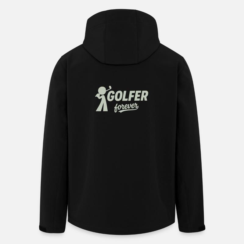 Golfer Forever Silhouette - Recycelte Männer Softshell-Jacke von Stanley/Stella - Schwarz