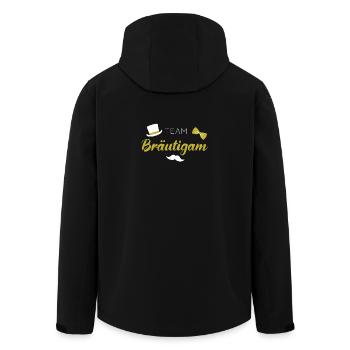 Team Bräutigam - Recycelte Männer Softshell-Jacke von Stanley/Stella - Schwarz - Hinten - AI Model Male 185 light (185cm)