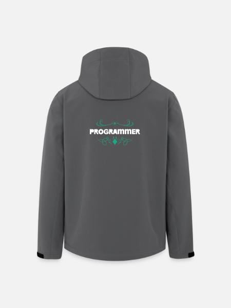 Programmer Ornament Font - Men’s Recycled Softshell Jacket by Stanley/Stella - black