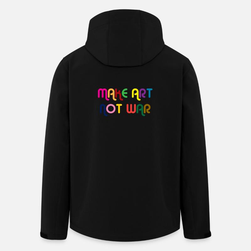 Make Art Not War - Men’s Recycled Softshell Jacket by Stanley/Stella - black