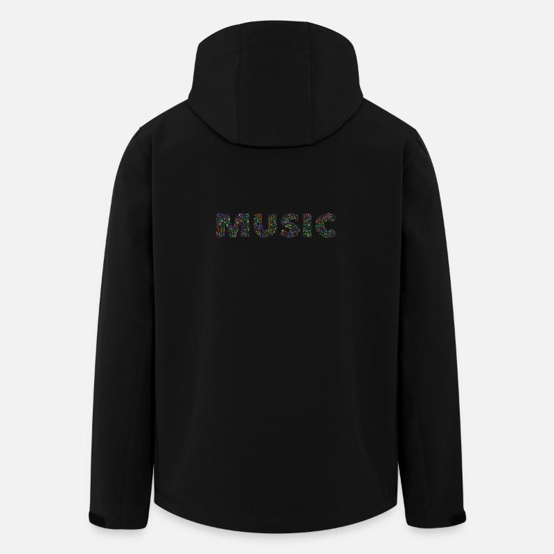 Musik - Recycelte Männer Softshell-Jacke von Stanley/Stella - Schwarz