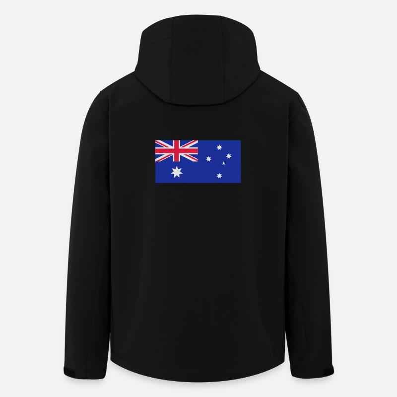 Le drapeau australien - Veste softshell homme en polyester recyclé Stanley/Stella - noir