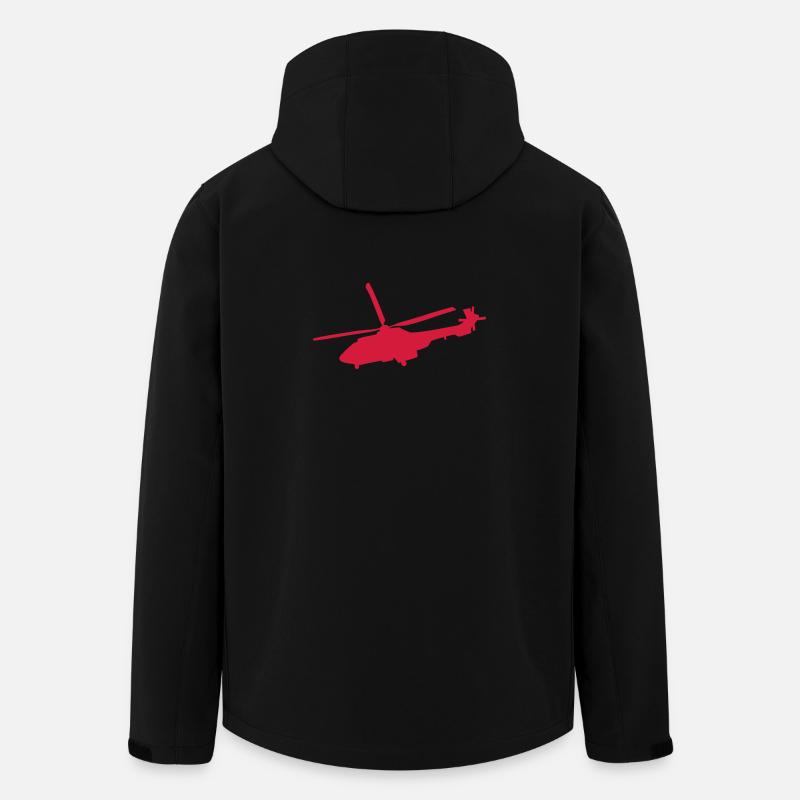 helicopter - Men’s Recycled Softshell Jacket by Stanley/Stella - black