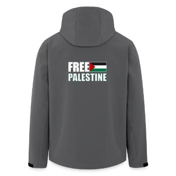 Free Palestine - Recycelte Männer Softshell-Jacke von Stanley/Stella - Anthrazit - Hinten - AI Model Male 185 light (185cm)