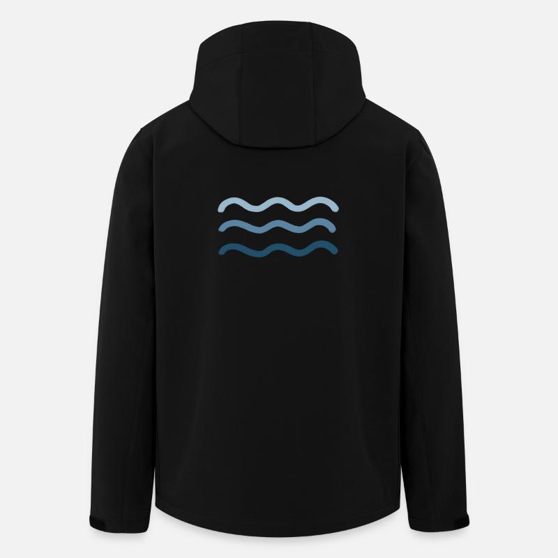 Wellen öl - Recycelte Männer Softshell-Jacke von Stanley/Stella - Schwarz