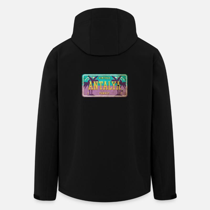 Antalya Türkei Beach Vintage Schild - Recycelte Männer Softshell-Jacke von Stanley/Stella - Schwarz