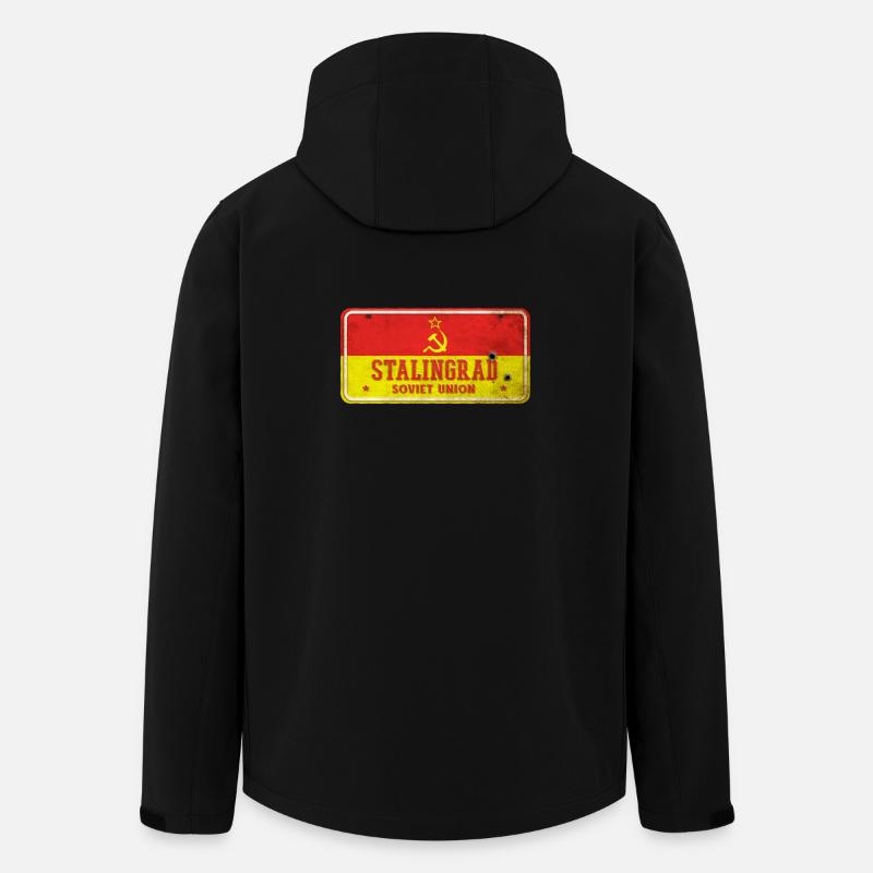 Stalingrad Sowjetunion Vintage Schild - Recycelte Männer Softshell-Jacke von Stanley/Stella - Schwarz