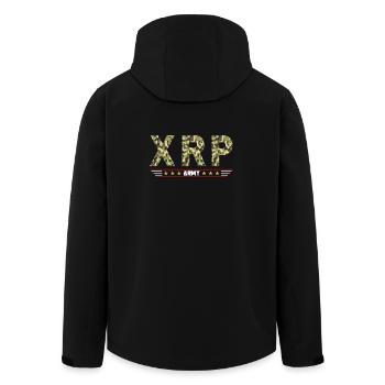 XRP Army - Men’s Recycled Softshell Jacket by Stanley/Stella - black - Back - AI Model Male 185 light (185cm)