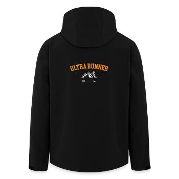 Ultra Runner - Recycelte Männer Softshell-Jacke von Stanley/Stella - Schwarz - Hinten - AI Model Male 185 light (185cm)