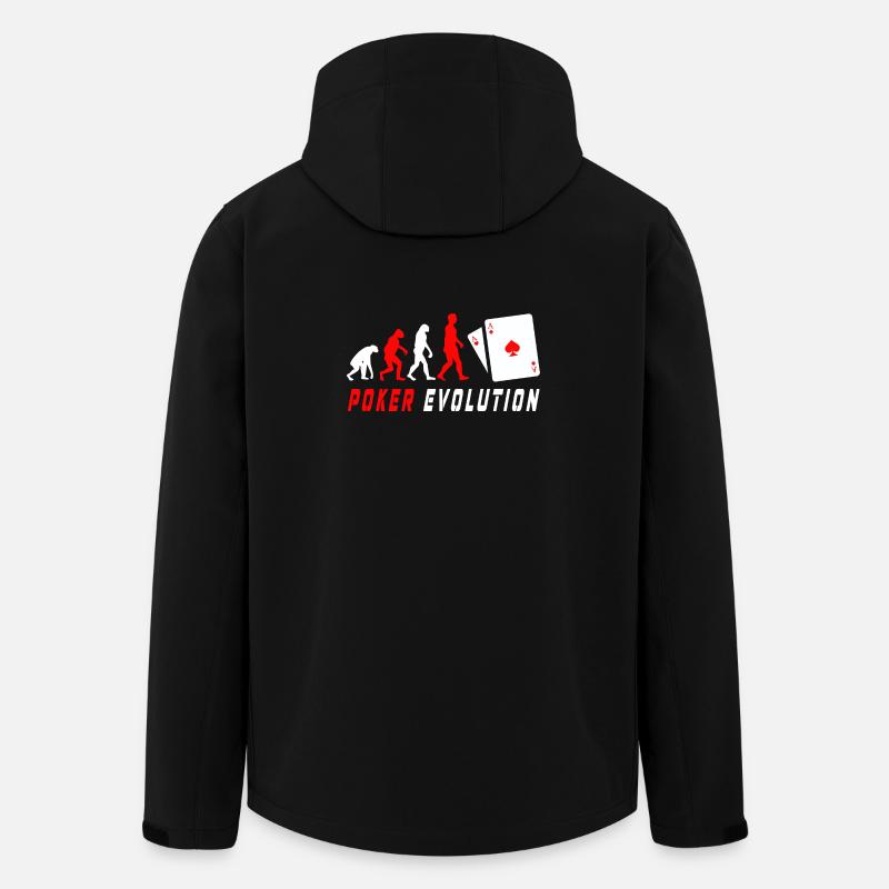 Évolution du poker - Veste softshell homme en polyester recyclé Stanley/Stella - noir