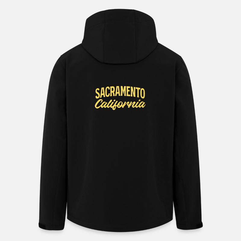 Sacramento California Gold Script - Recycelte Männer Softshell-Jacke von Stanley/Stella - Schwarz