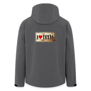 J'adore le Texas - Veste softshell homme en polyester recyclé Stanley/Stella - charbon - Dos - AI Model Male 185 light (185cm)