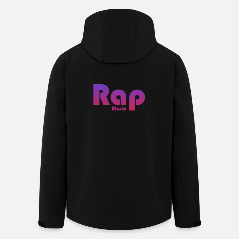 Vibrant Text Design Rap Music - Men’s Recycled Softshell Jacket by Stanley/Stella - black