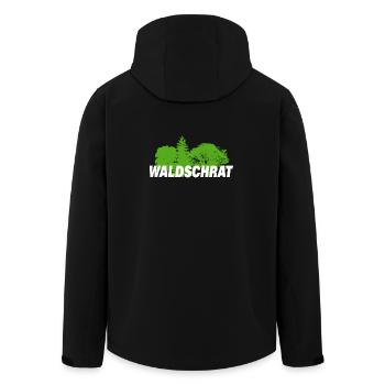 WALDSCHRAT - Recycelte Männer Softshell-Jacke von Stanley/Stella - Schwarz - Hinten - AI Model Male 185 light (185cm)
