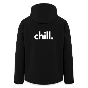 Chill Minimal Relax Mental Health Shirt - Recycelte Männer Softshell-Jacke von Stanley/Stella - Schwarz - Hinten - AI Model Male 185 light (185cm)