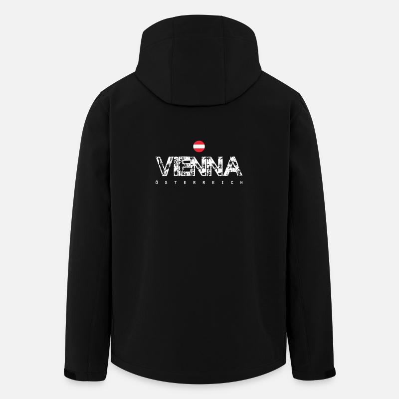 Vena Österreich Distressed Logo - Men’s Recycled Softshell Jacket by Stanley/Stella - black