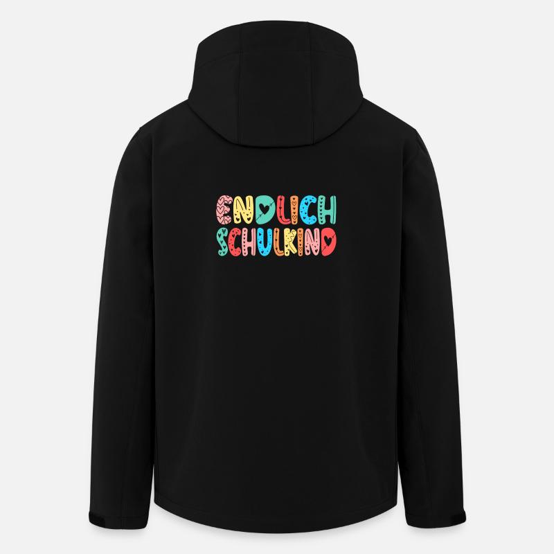 EINSCHULUNG ENDLICH SCHULKIND HERZ - Recycelte Männer Softshell-Jacke von Stanley/Stella - Schwarz