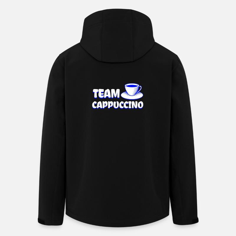 Team Cappuccino - Cool Coffee Design - Veste softshell homme en polyester recyclé Stanley/Stella - noir