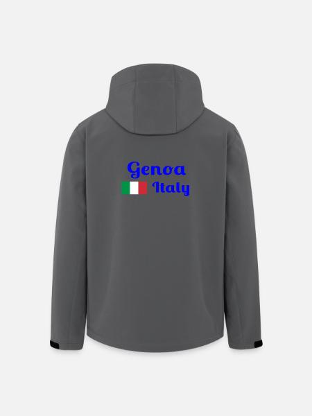 Gênes Italia - Imprimés élégants - Veste softshell homme en polyester recyclé Stanley/Stella - noir
