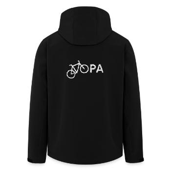 bester Opa Fahrrad Mountainbike Radeln Kritzeln - Recycelte Männer Softshell-Jacke von Stanley/Stella - Schwarz - Hinten - AI Model Male 185 light (185cm)