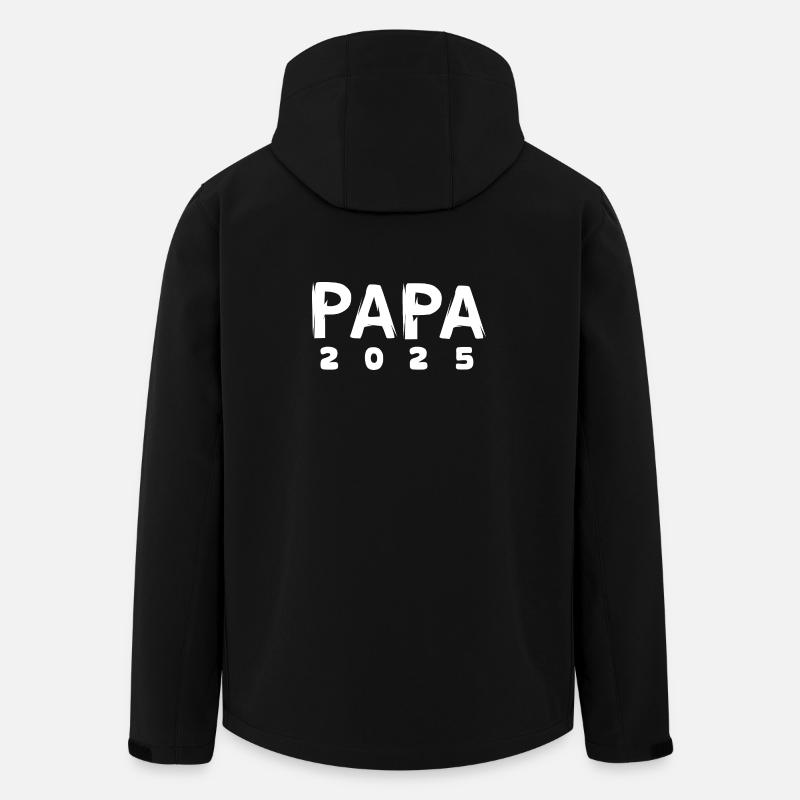 papa 2025 - Vaterschaft und Geburt - Recycelte Männer Softshell-Jacke von Stanley/Stella - Schwarz