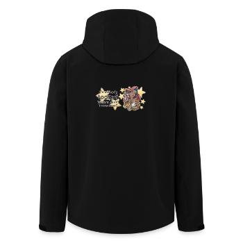 Inspirierendes Teenie-Mädchen mit bunten Haaren - Recycelte Männer Softshell-Jacke von Stanley/Stella - Schwarz - Hinten - AI Model Male 185 light (185cm)
