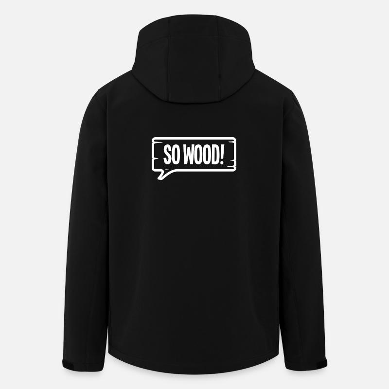 ALORS DU BOIS ! - Veste softshell homme en polyester recyclé Stanley/Stella - noir