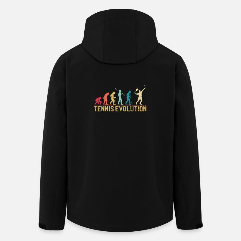 Tennis Evolution Evolution Graphic Design - Men’s Recycled Softshell Jacket by Stanley/Stella - black